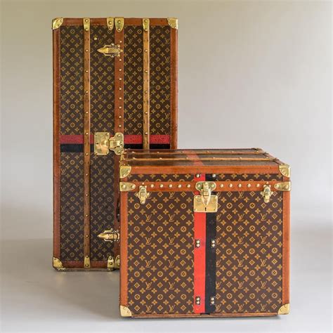 louis vuitton striped trunk|Louis Vuitton original trunk.